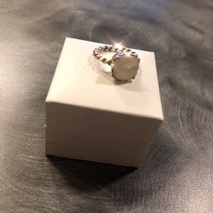 Pandora sterling silver mother of pearl ring 7.5